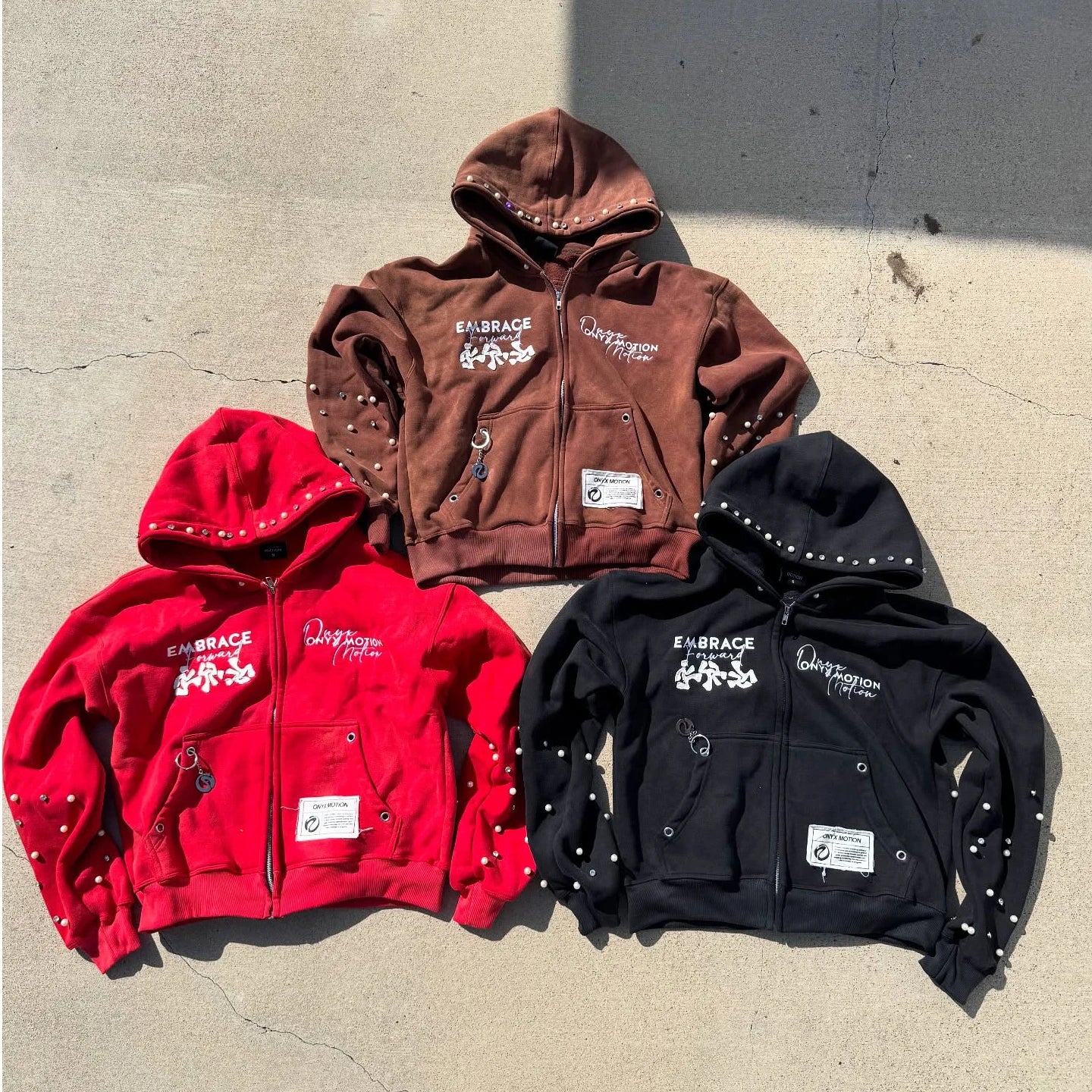 US Free Tax Custom Distressed Applique Embroidery Logo French Terry Black Zip up Heavyweight Acid Wash Hoodie with Rhinestone