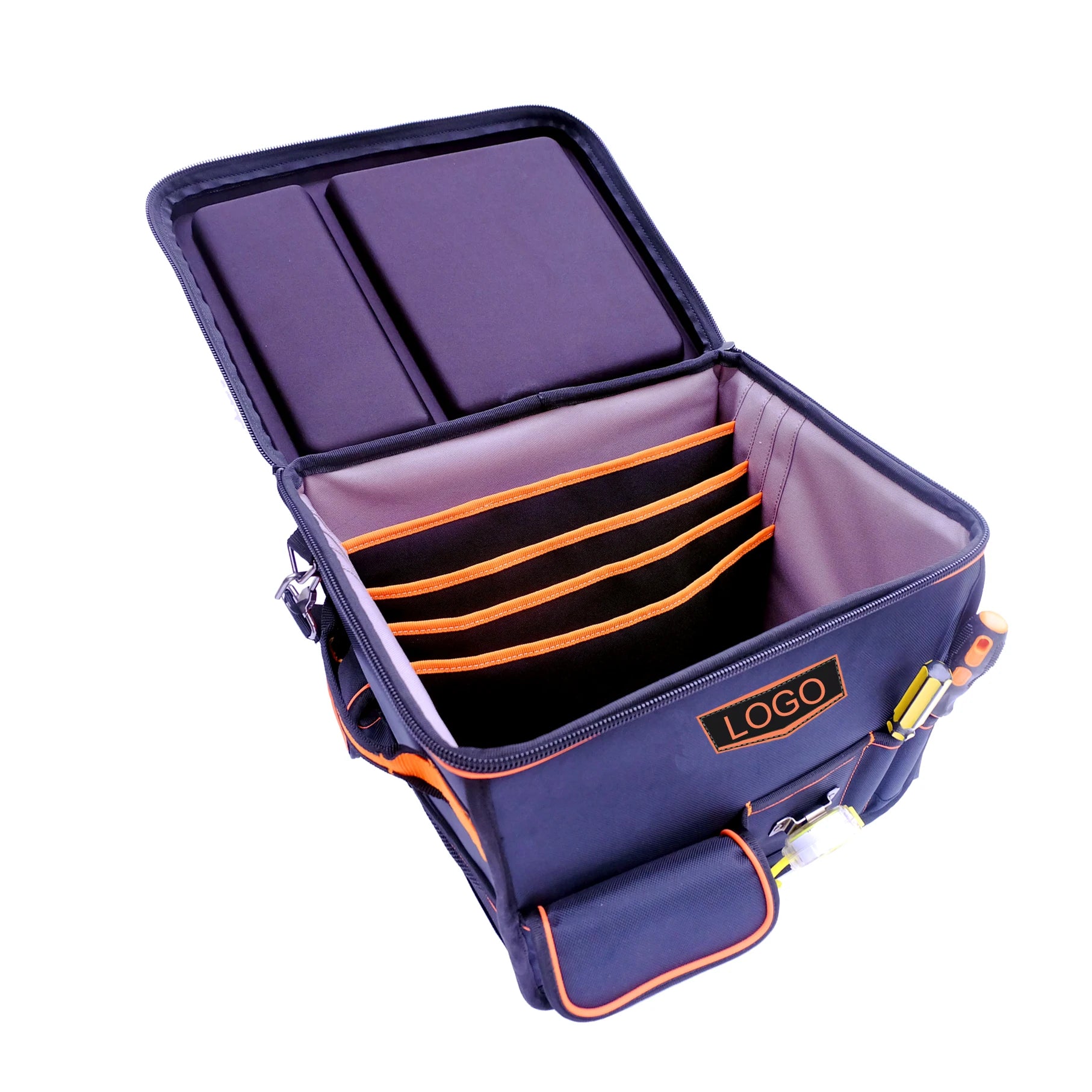 Multifunctional Maintenance Enlarged Thickened Wear-resistant Electrician's Hand Tool Bag 600D Canvas Water Resistant OEM