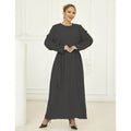 2024 Yuxi Wholesale Dubai Solid Color Simple Modest Islamic Clothing Abaya Muslim Dresses for Women Abaya