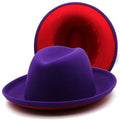 10 Colors Fashion Chic Men Women Two Tone Color Stitched Fedora Hat Gentleman Panama Trilby Jazz Fashion Hats for Men
