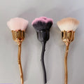 Wholesale  Rose Flower Design Nail Dust Brush Makeup Brush Beauty Nail Cleaner Brush Manicure Tools