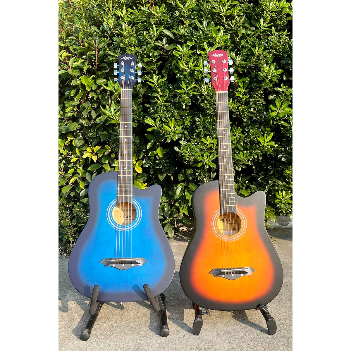 Hot SaleFactory Cheap Price Custom Brand Small All Basswood Colour Cutaway Steel String Basic Acoustic Guitar Music Instruments