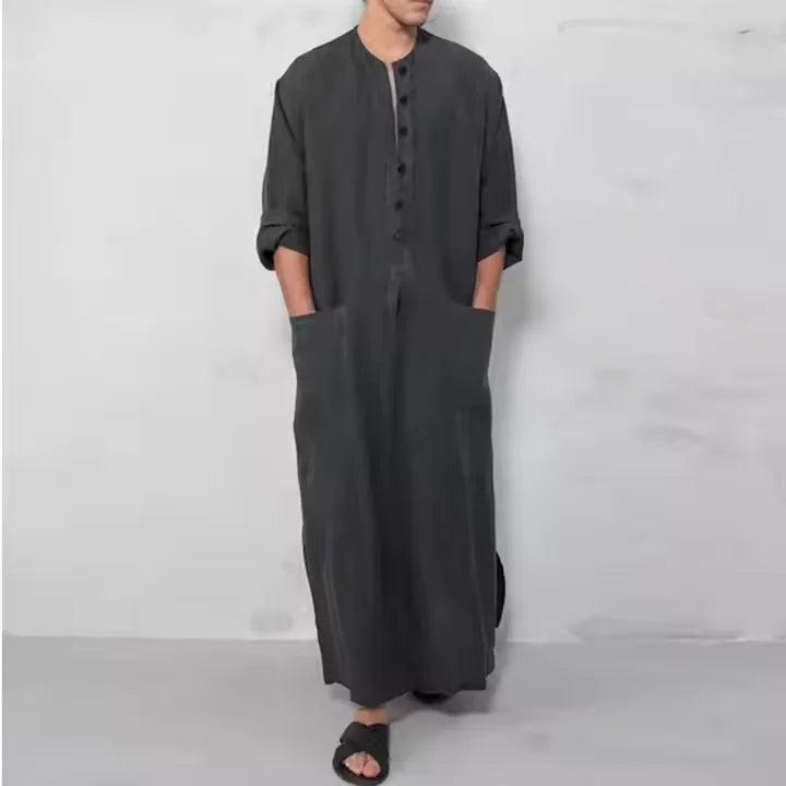 Alaseel Men's Custom Polyester Kurta Thobe for Daffah Pajama Wholesale Malaysia Saudi Arabia Jubah for Men Casual Photo Included