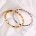 Wholesale 18K Gold & Silver Plated Stainless Steel Slub Bamboo Joint Bracelet Fashion Charm Bracelets