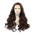Celebrity Wholesale Black #6/8 Color Pre-Plucked Natural Hairline 24inch  Futura  Swiss Lace Heat Resistant Synthetic Hair Wigs