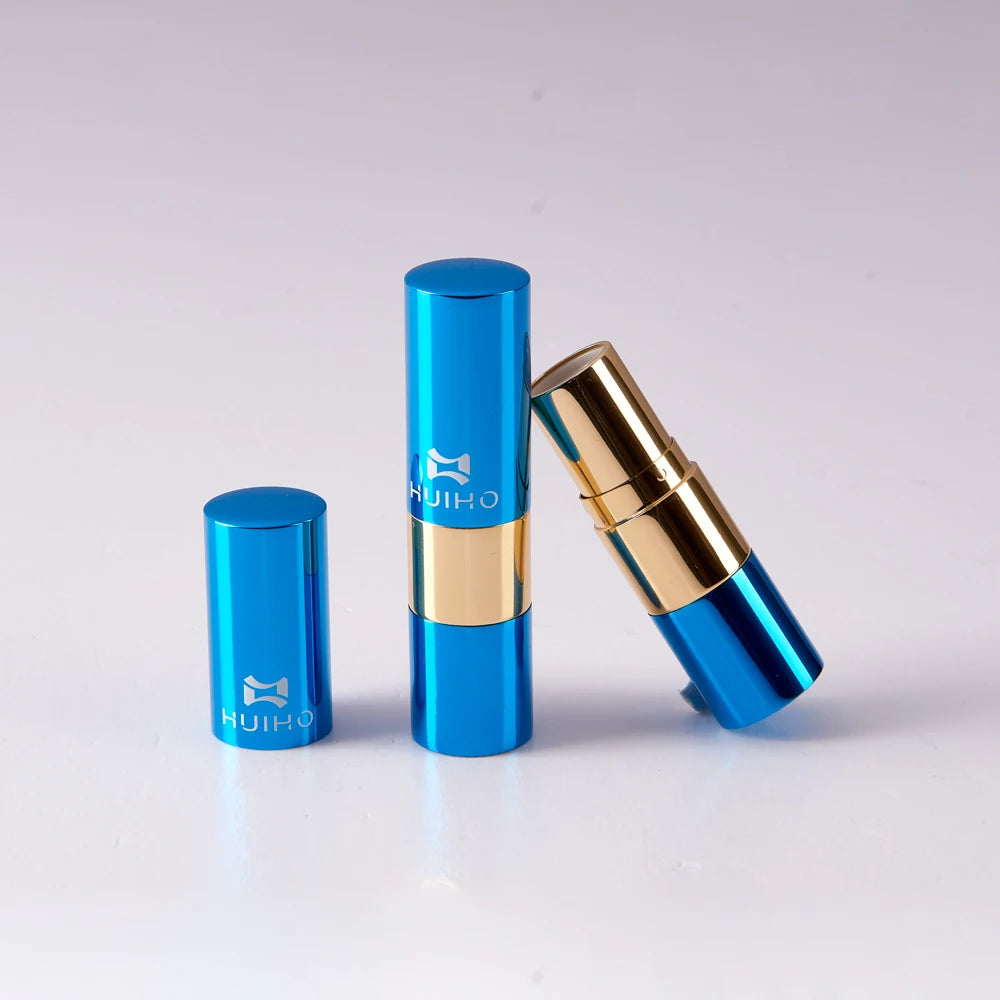HUIHO Fashion Blue 12.1mm Lipstick Containers Custom logo Tube Empty Cosmetic Packaging Lipstick Tube