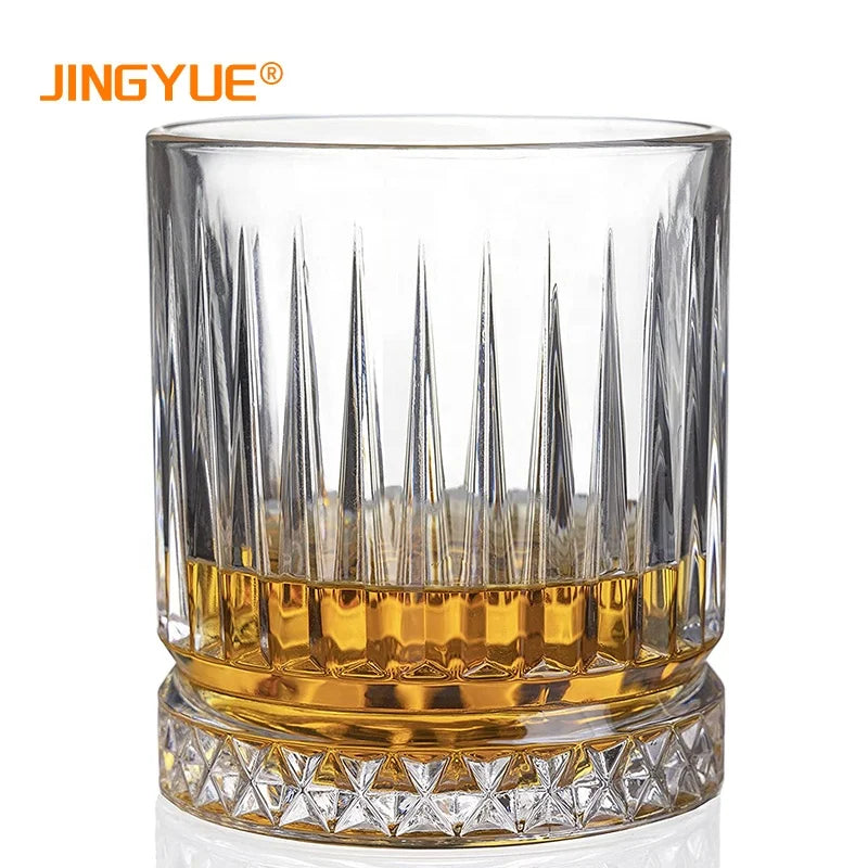 Premium Crystal Whiskey Glass 12oz Rock Style Old Fashioned Bar Cocktail Whisky Glass for Drinking Scotch Bourbon Cognac