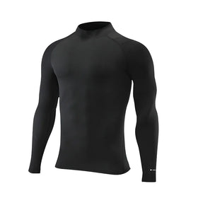 Custom Private Label Printed Canvas Long Sleeved Quick Drying Men's Fitness Top American Size Elastic Tight Fitting