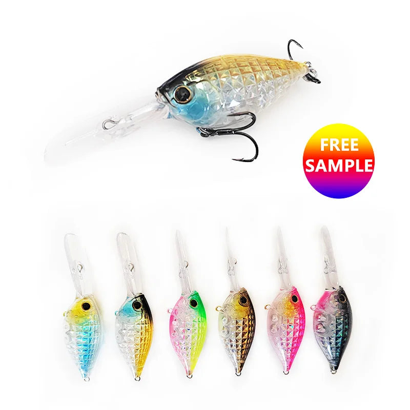MISTER LURE Japan Quality OEM 50mm 10g Crank Bait Fishing Lure Manufacturing Customized Hard Plastic Fishing Lure