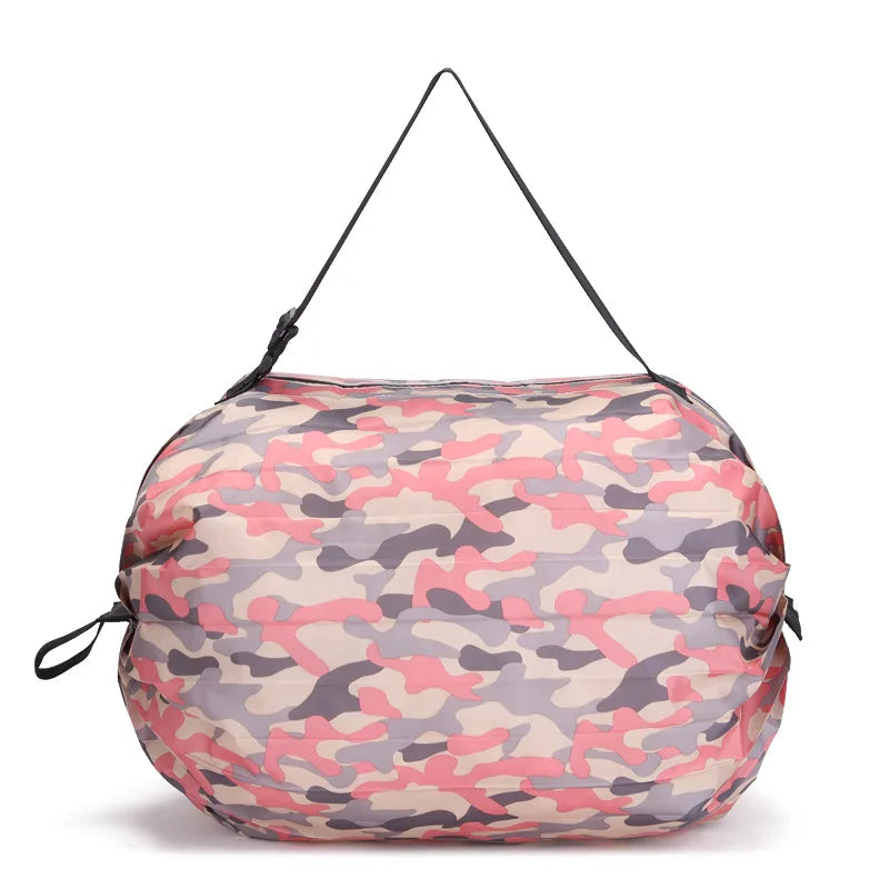High Quality Reusable Waterproof Polyester Women Weekend Large Capacity Foldable Travel Shopping Bag Lightweight Folding