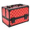 ABS Diamond Aluminum Travel Cosmetic Box Makeup Train case with Mirror