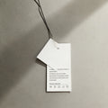 Custom Vanilla Paper Hang Tag White Cardboard with Embossed Logo for Garments Personalized Printing Logo