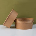 Biodegradable Thickened Disposable Kraft Paper Bowl Wholesale Salad Lunch Box Takeaway Packaging Restaurant Use Food Catering