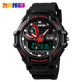 SKMEI 1357 Men's Watch Fashion Waterproof Watch for Men with Analog-Digital Dual Movement Multifunctional Male Sports Wristwatch