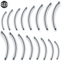 10Pcs/pack ASTM-F136 Implant Titanium Curved Bar Parts Screw Barbells for Eyebrow Navel Piercing Jewelry Post Only Replacements