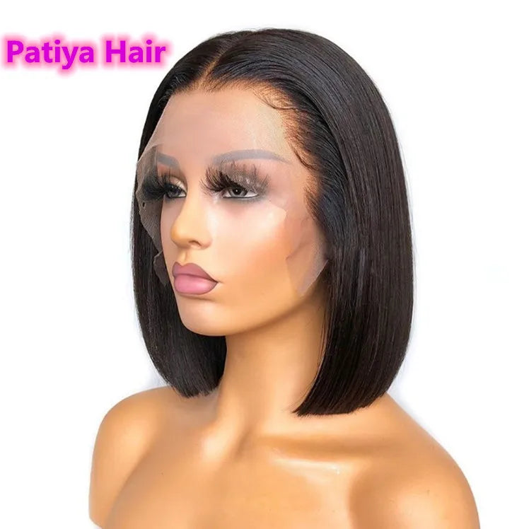 13*4 5*5 4x4 Frontal Bone Straight Human Hair Wigs Vendor Half Hand Tied Made Short Bob HD Lace Front Virgin Brazilian Hair Wig