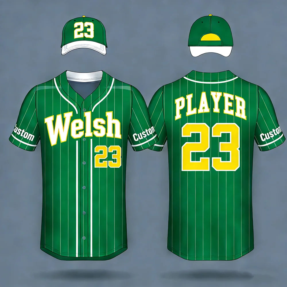 Vintage Pinstripe Blank Custom Baseball Uniform Set Sublimation Stitched V-neck Men Women Plus Size 100% Polyester 260g Quick