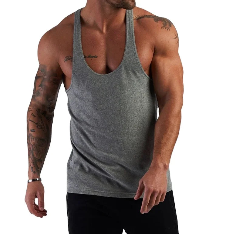 New Trend Muscle Man Gym Fitness Vest Custom logo Outwork tank Top for Man