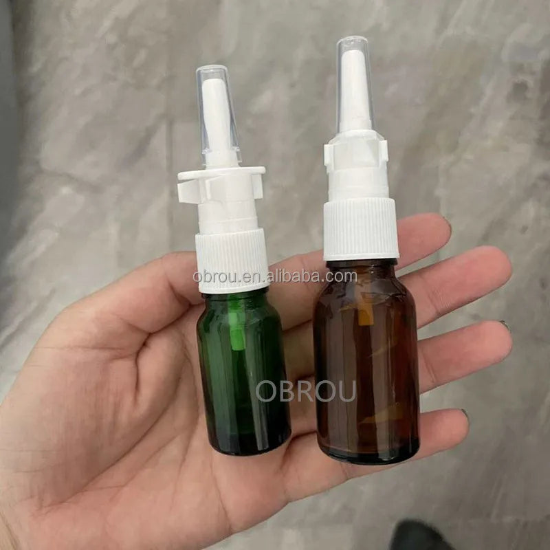 Hot Sale Cosmetic Chemical Essential Beard Oil Glass Bottles All Sizes 5ml 10ml 30ml 50ml in Amber Nasal Spray Clear Packaging