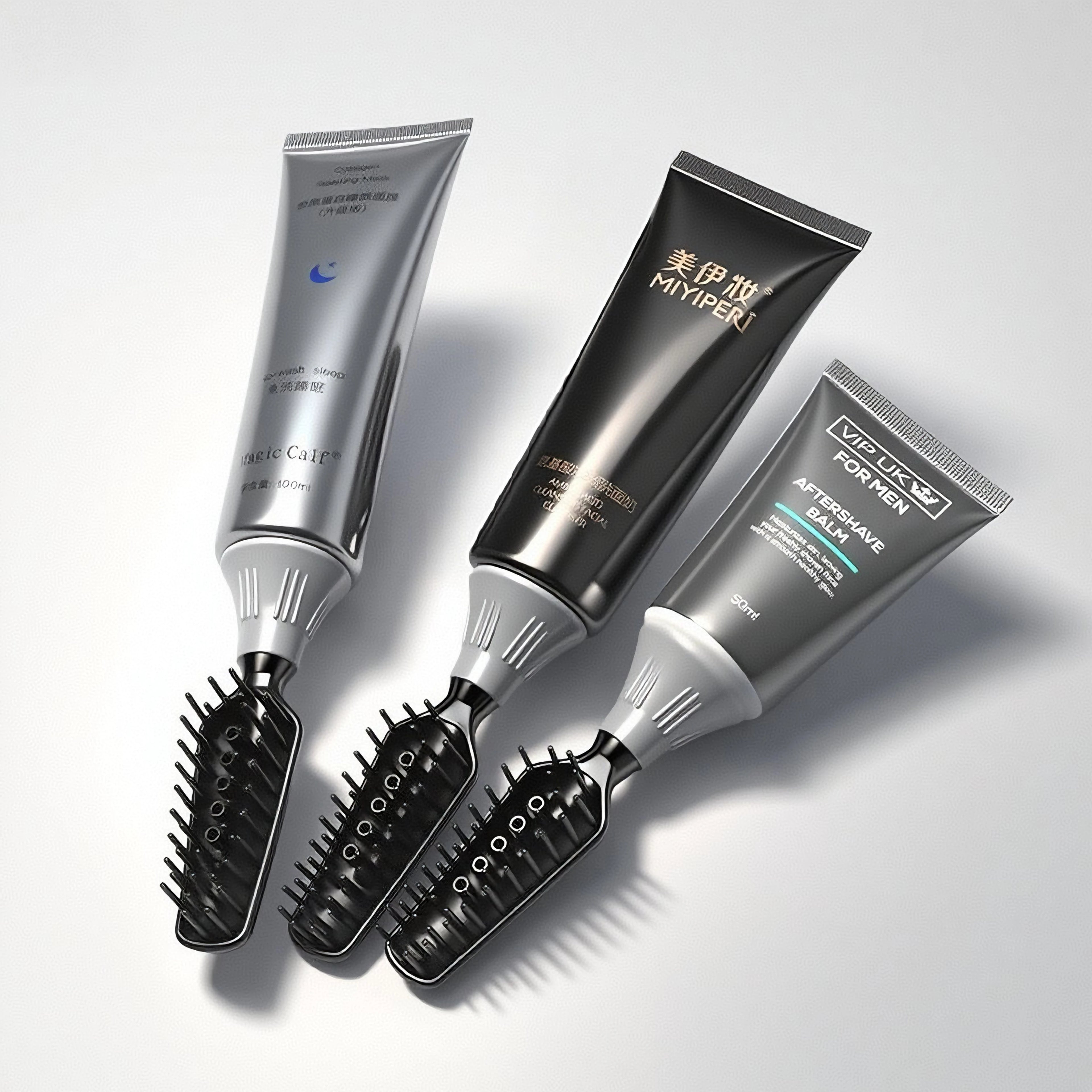 Custom Logo 30ml-150ml Comb Hair Dye Bottle With Brush Comb