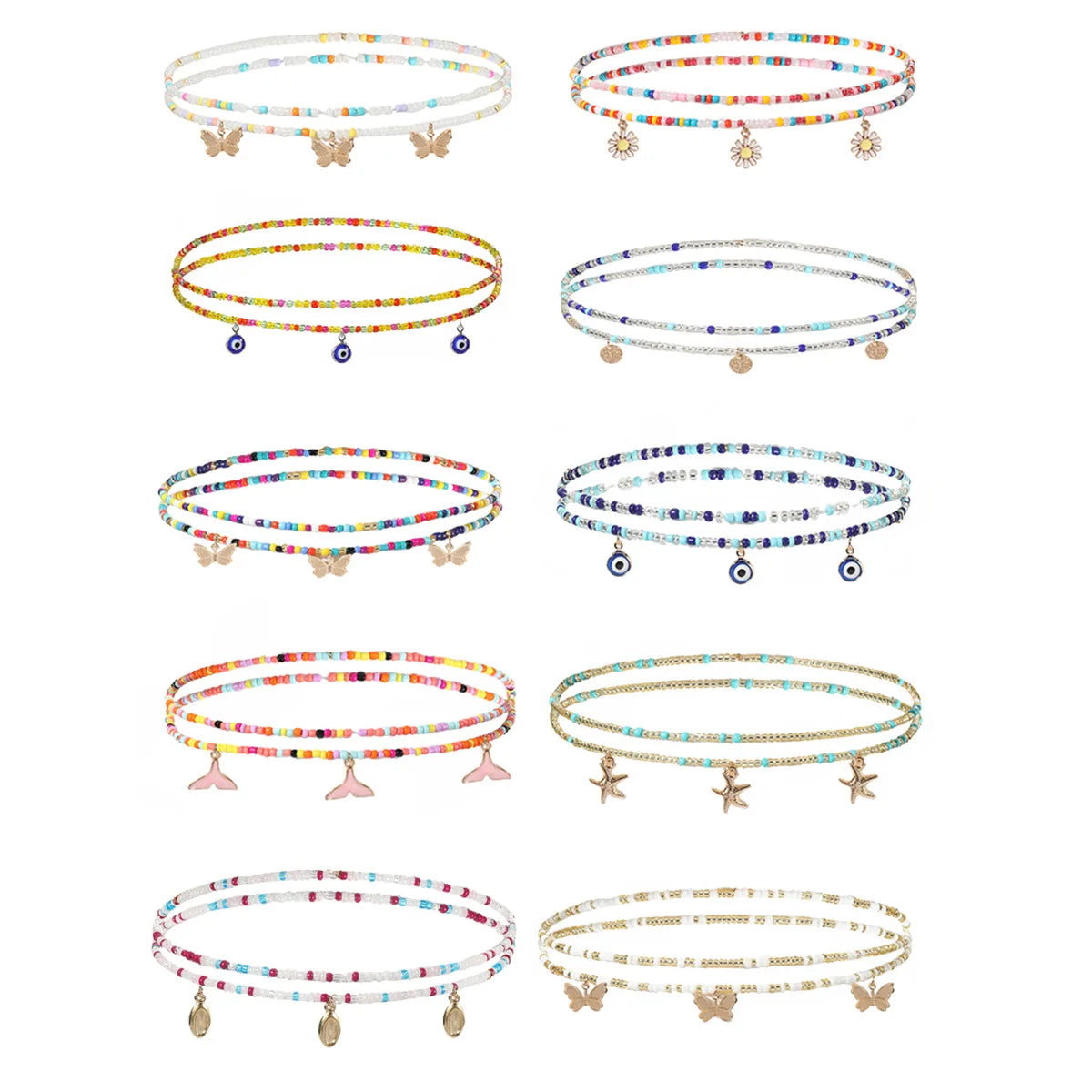 Women Belly Beads for Waist Colorful African Waist Beads Chains Layered Elastic Summer Beach Bikini Body Jewelry
