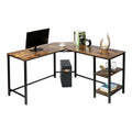 L-Shaped Computer Desk Space-Saving Easy Assembly  Computer Office Workstations Desks Tables Study Desks Furniture