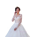 S108Q Long Sleeve 2022 Trailing White Simple Temperament Lace Mid Waist Wedding Dress