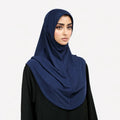 Dubai UAE Plain Color Breathable Linen Cotton Feeling Fabric Traditional Islamic Woman Eid Prayer Instant Hijab Scarf