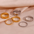 Minimalist 18K Gold Plated Stainless Steel Rings Jewelry Women Engagement Rings for Women