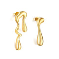 Stainless Steel 18k Water Resistant Thea Earrings Irregular Teardrop Delicate Luxury Dangle Earrings Wholesale