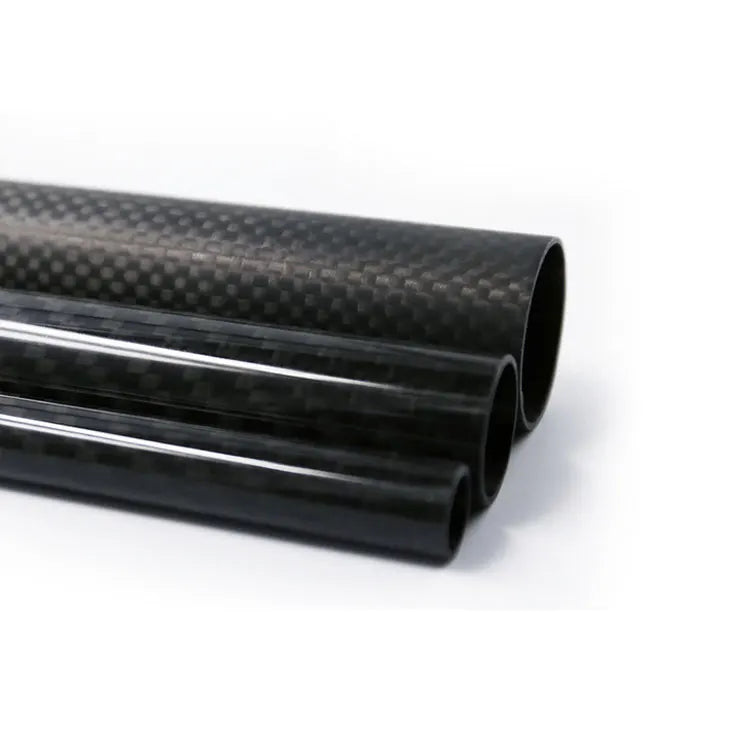 Large Diameter 4.5 Inch Black Twill Carbon Fiber Woven Fabric Tube Fitting Bag Use Lightweight High-Strength Abrasion-Resistant