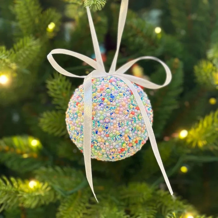 High Quality 8cm/3pcs 10cm/2pcs Colorful Foam Hanging Ball Ornaments Christmas Tree Decorations China