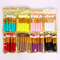 10Pcs Kabuki Makeup Brush Set Soft Nylon Hair Vegan Face Eyeshadow Powder Foundation Cosmetic Women Beauty Tools