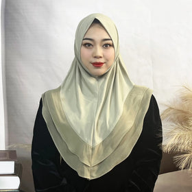 Wholesale Voile Soie De Medine Veils for Accessoire Bonnet Solid Color Hijab Muslim Ladies Styles