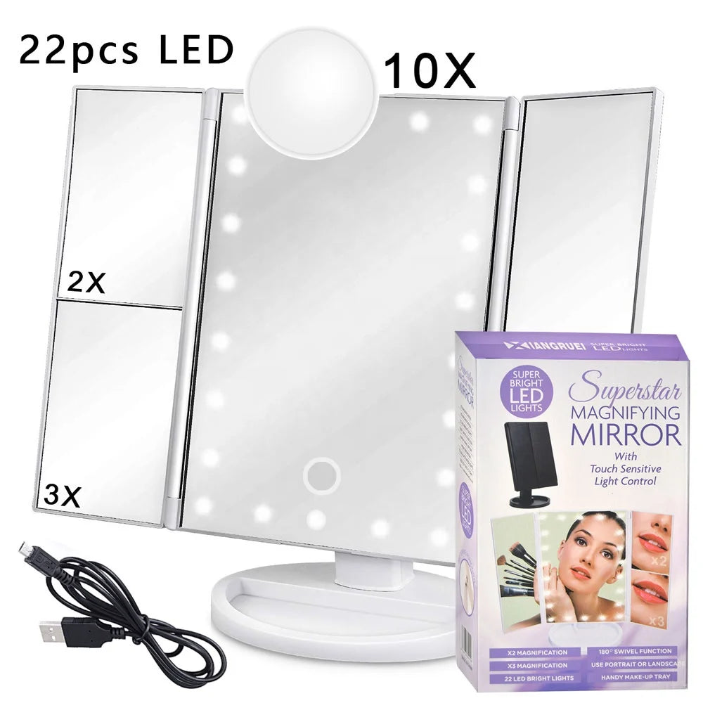 Square Cosmetic Make up Mirror Travel Portable Luxury Custom Shenzhen Led Makeup Mirror