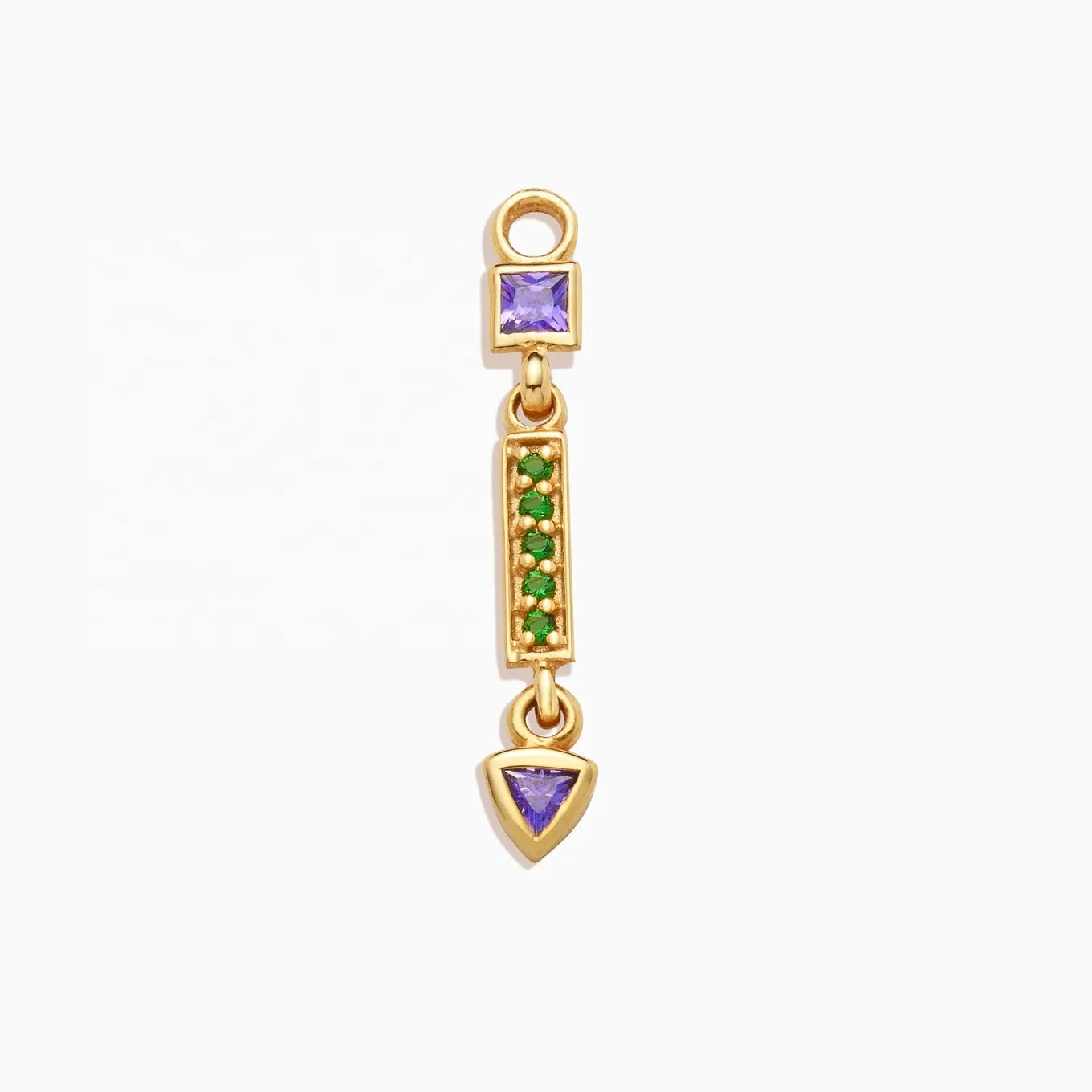 LOZRUNVE 925 Sterling Silver Gold Long Dangle Charm Pendant For DIY Earring Jewelry Making