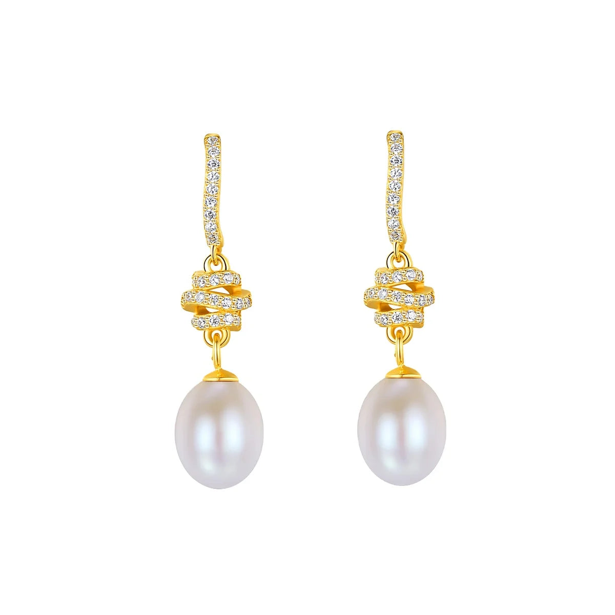 PAG&MAG Wholesale Designer Inspired Women Gold Vermeil Earrings Jewelry Freshwater