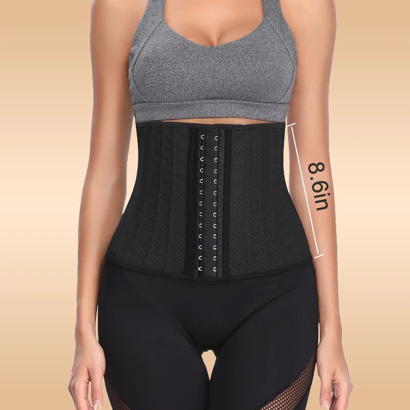 Waist Trainer Corset Belly Slimming Underwear Belt Sheath Body Shaper Modeling Strap 100% Latex Steel Women Standard Plus Size