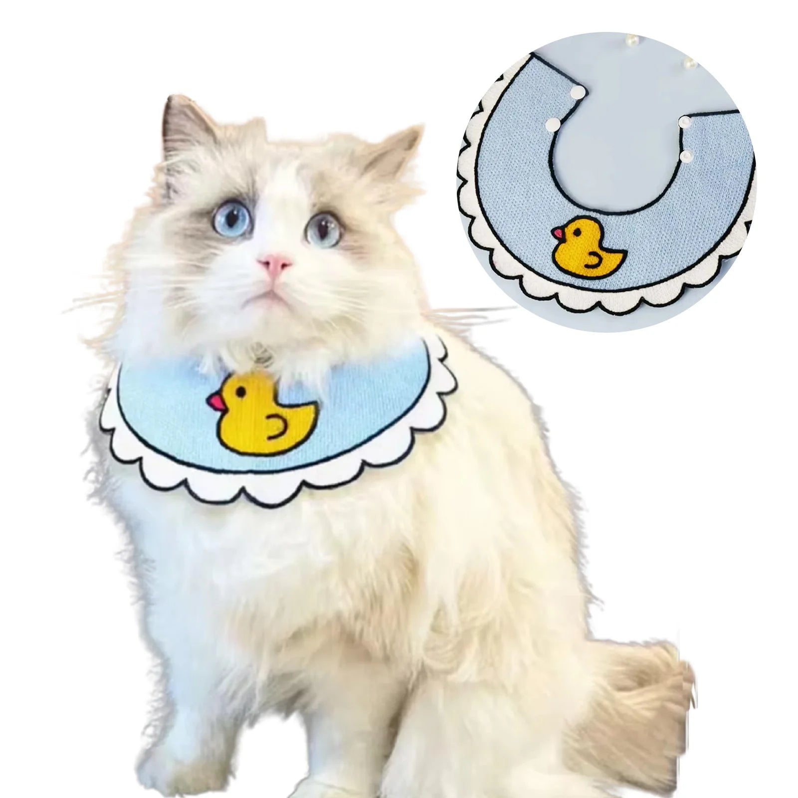Shengchaoyi Luxury Dog Bandana Yellow Duck Cartoon Pet Saliva Towel Cat Puppy Scarf Bib Dogs Collar Pets Accessories