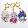 Company Logo Gift Custom Printing Logo Holographic Acrylic Key Chain Special-shaped Die-Cutting