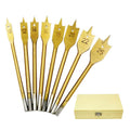 6pcs 8pcs 13pcs Wood case Kit Package Quick Cutting Flat Spade Drill Bits Set with 3 Tips TiN Coated High Carbon Steel