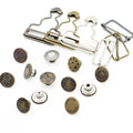 Gold Antique Brass Custom Gourd Shape Adjustable Metal Jeans Suspender Button Buckle Clip Buckles RMT Brand China