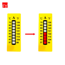 Free Sample Reversible Irreve Color Changing Custom Waterproof Stickers Color Changing Temperature Indicating Sticker