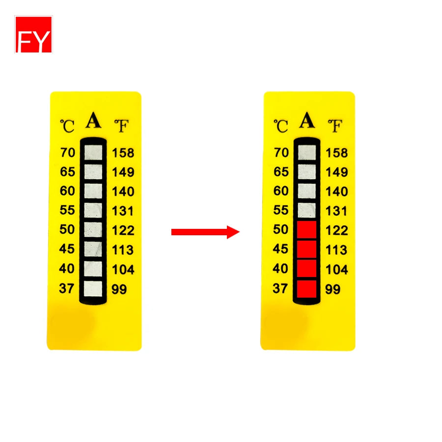 Free Sample Reversible Irreve Color Changing Custom Waterproof Stickers Color Changing Temperature Indicating Sticker