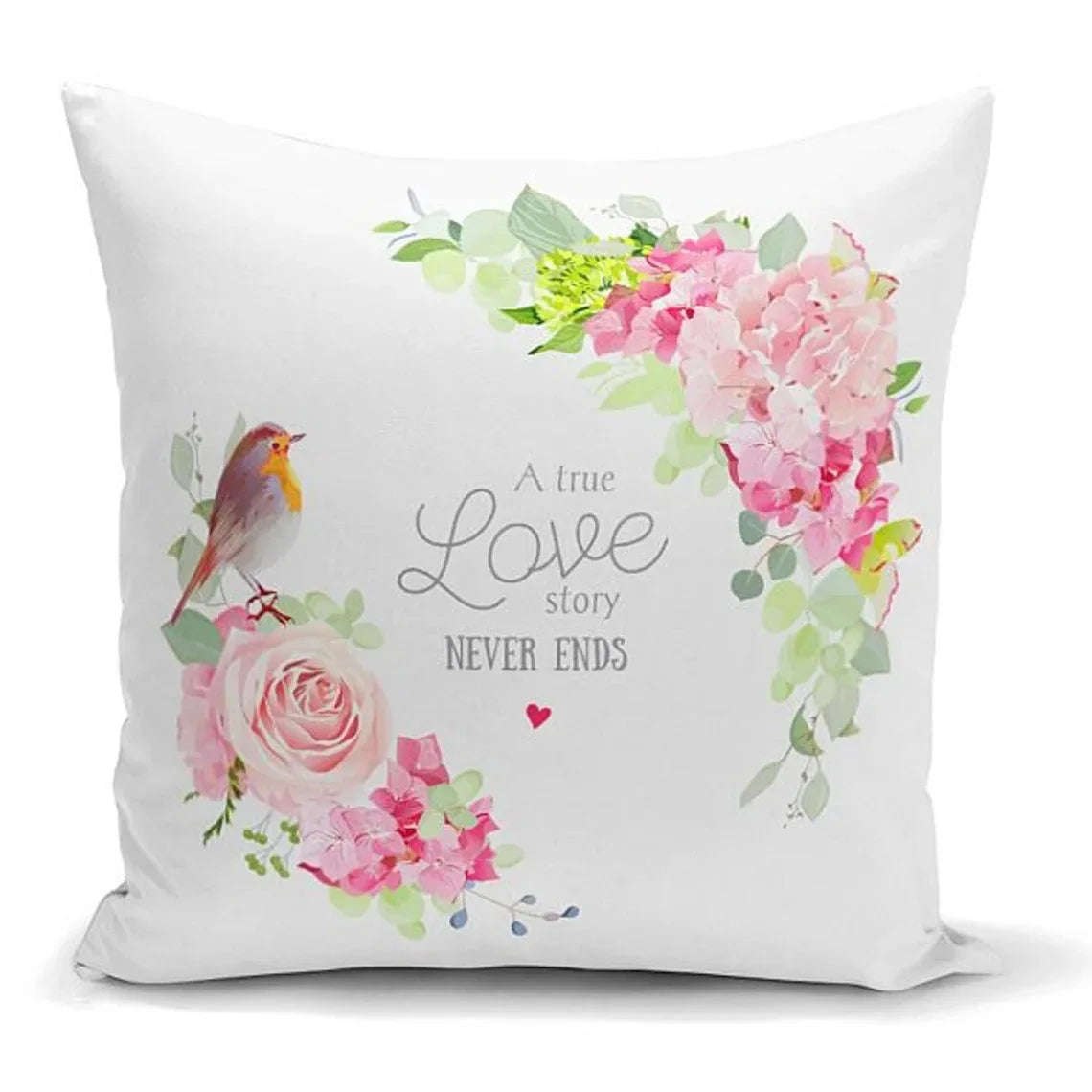 Rose Flower Cushion Cover Nordic Style Home Wedding Decoration Sofa Bed Car Pillowcase Pillow