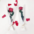 New Design Valentine's Day Gift Beautiful Real Natural Preserved Square Handmade Single Rose