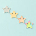 Mirror Stainless Steel Vacuum Plated Gold Rose Gold Pentagram Double Hole Star DIY Customizable Engraved Pendant Accessories