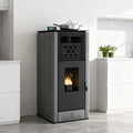 PANSEE PS-200 Modern Carbon Steel Pellet Stove-Durable & Eco-Friendly Freestanding Heating for Living Rooms