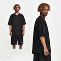Custom Fast 280gsm Heavyweight 100% Cotton Oversized Fashion Drop Shoulder Men's Knitted T-shirt