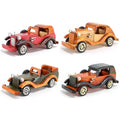 10in Vehicle Car Models Handcrafted Vintage Retro Classic Wooden Model Cars Sculpture Statue Craft Office Home Desk Shelf Decor